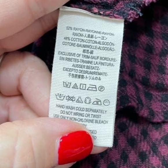 Free People Come On Over Bottom Down Plaid Top Size XS - Picture 7 of 9